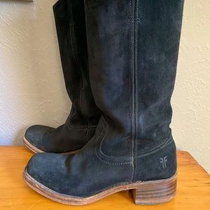 Frye Ladies Campus Boots Black Suede Size 9